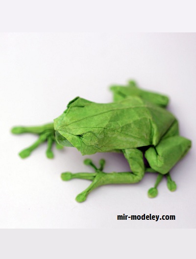 №18539 - Лягушка / Frog Origami [Satoshi Samiya] из бумаги