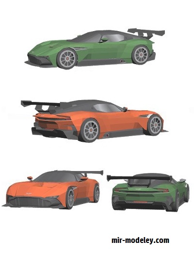 №18551 - Автомобиль Aston Martin Vulcan [Wongday] из бумаги