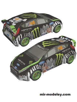 №18494 - Ford Fiesta WRC - Джимхана Кена Блока [Wongday] из бумаги