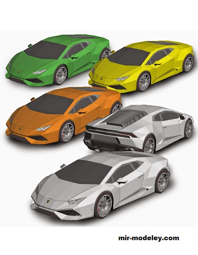 №18523 - Автомобиль Lamborghini Huracan [Wongday] из бумаги