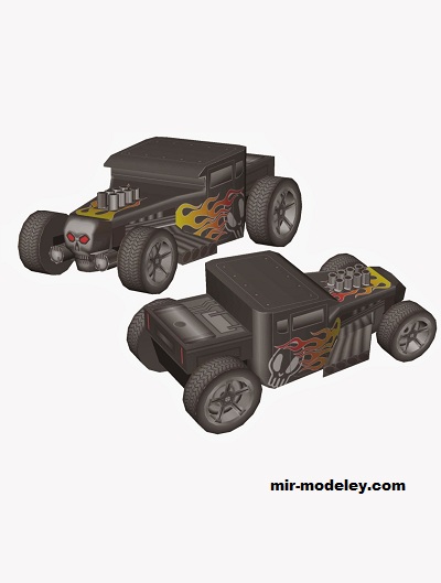 №18516 - Автомобиль Bone Shaker [Wongday] из бумаги