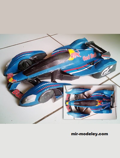 №18529 - Автомобиль Red Bull X2010 [Wongday] из бумаги