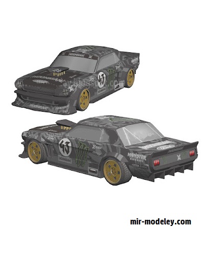 №18541 - Автомобиль Ford Mustang Hoonicorn V1 KenBlock [Wongday] из бумаги