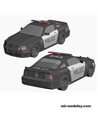 №18507 - Автомобиль Ford Mustang Saleen S281 [Wongday] из бумаги