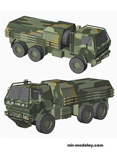 №18512 - Тактический грузовик Oshkosh FMTV 6x6 [Wongday] из бумаги