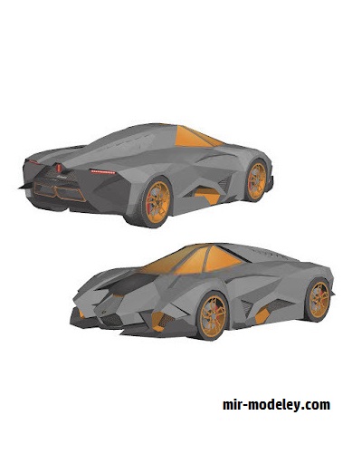 №18552 - Автомобиль Lamborghini Egoista [Wongday] из бумаги
