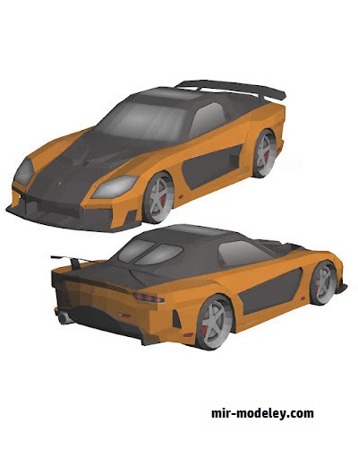 №18572 - Mazda RX-7 VeilSide Fortune [Wongday] из бумаги