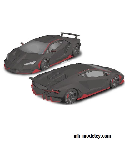 №18542 - Автомобиль Lamborghini Centenario [Wongday] из бумаги