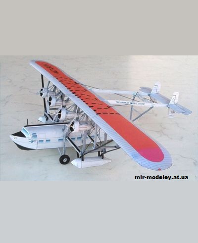 №1874 - Транспортная летающая лодка Sikorsky S-40 [Bob's Card Models] тз бумаги