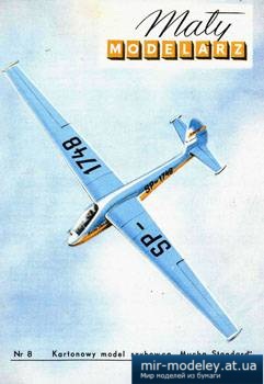№1833 - Szybowec ''Mucha Standard'' [Maly Modelarz 1958-08] из бумаги