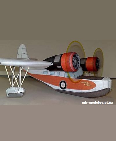 №1862 - Транспортный гидросамолёт-амфибия Grumman Goose [Fiddlers Green] из бумаги