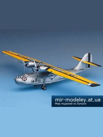 №1830 - Многоцелевая летающая лодка Consolidated PBY-5A Catalina [Kancho] из бумаги