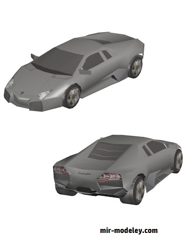 №18597 - Автомобиль Lamborghini Reventon [Wongday] из бумаги