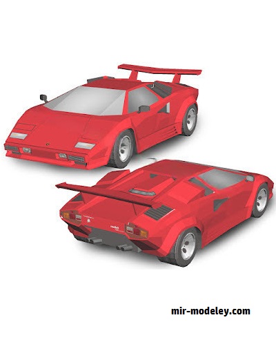 №18603 - Автомобиль Lamborghini Countach [Wongday] из бумаги