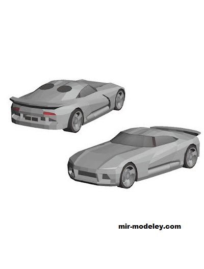 №18639 - Автомобиль Dodge Viper Defender [Wongday] из бумаги