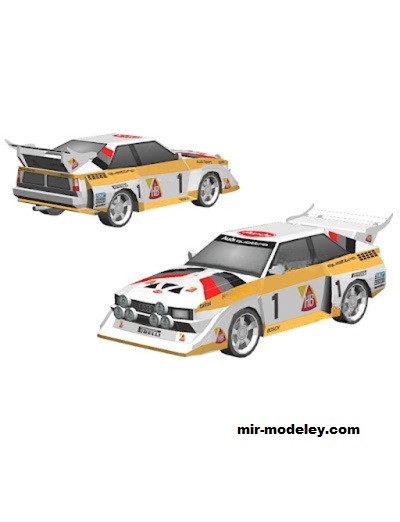 №18662 - Автомобиль Audi Quattro S1 [Wongday] из бумаги