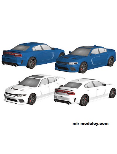 №18643 - Автомобиль Dodge Charger SRT 2020 [Wongday] из бумаги
