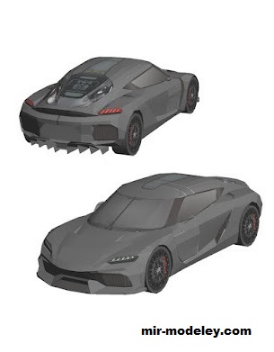 №18610 - Автомобиль Koenigsegg Gemera [Wongday] из бумаги