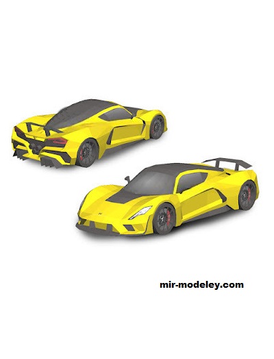 №18651 - Автомобиль Hennessey Venom F5 [Wongday] из бумаги
