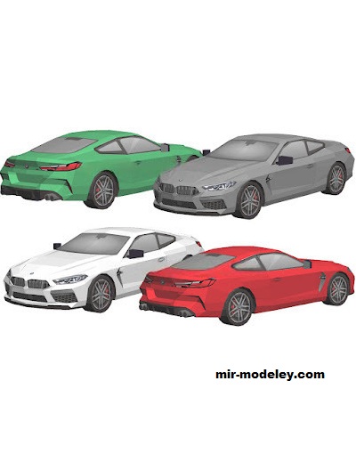 №18641 - Автомобиль BMW M8 Coupe 2020 [Wongday] из бумаги