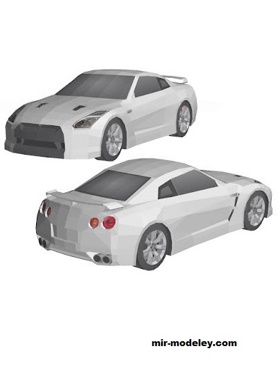 №18656 - Автомобиль Nissan Skyline R35 [Wongday] из бумаги