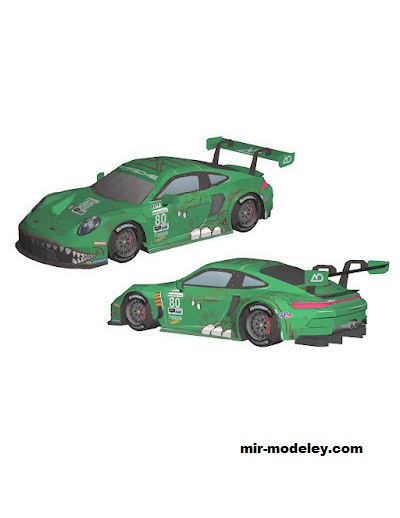 №18635 - Автомобиль Porsche 911 GT3.R AO Racing Livery [Wongday] из бумаги