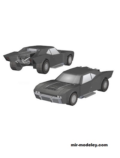 №18655 - Автомобиль Batmobile 2022 [Wongday] из бумаги