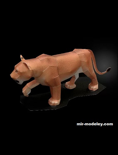 №18614 - Lioness [Pinoart Papercraft] из бумаги