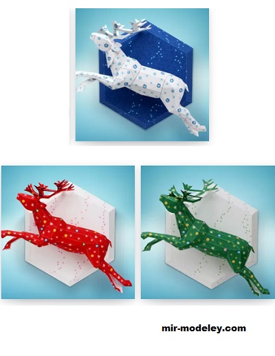 №18665 - Christmas Noveltygoods Reindeer Decor [Pinoart Papercraft] из бумаги