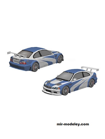 №18652 - Автомобиль BMW M3 GTR [Wongday] из бумаги