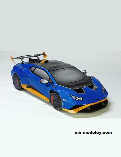 №18654 - Автомобиль Lamborghini Huracan STO [Wongday] из бумаги
