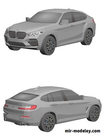 №18585 - Автомобиль BMW X4 [Wongday] из бумаги