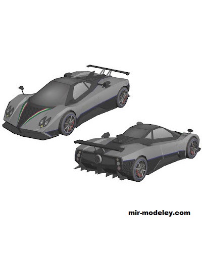 №18615 - Автомобиль Pagani Zonda F [Wongday] из бумаги