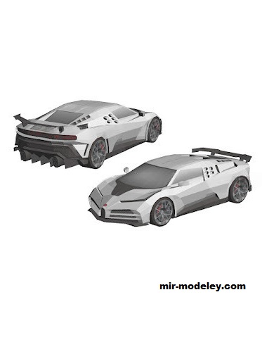 №18660 - Автомобиль Bugatti Centodieci [Wongday] из бумаги