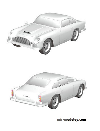 №18575 - Автомобиль Aston Martin DB5 [Wongday] из бумаги