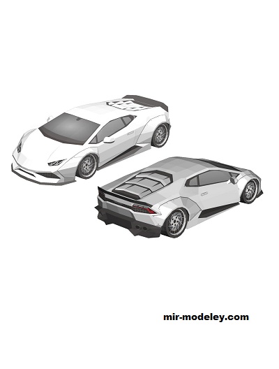 №18638 - Автомобиль Lamborghini Huracan LBWK [Wongday] из бумаги