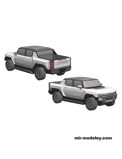 №18618 - Пикап Hummer EV [Wongday] из бумаги