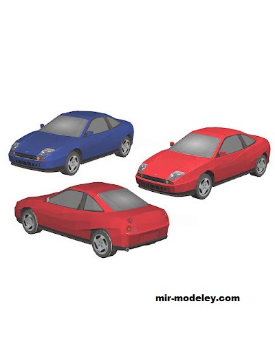 №18647 - Автомобиль Fiat Coupe [Wongday] из бумаги