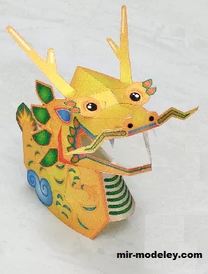 №18613 - Zodiac ornament of the dragon [Pinoart Papercraft] из бумаги