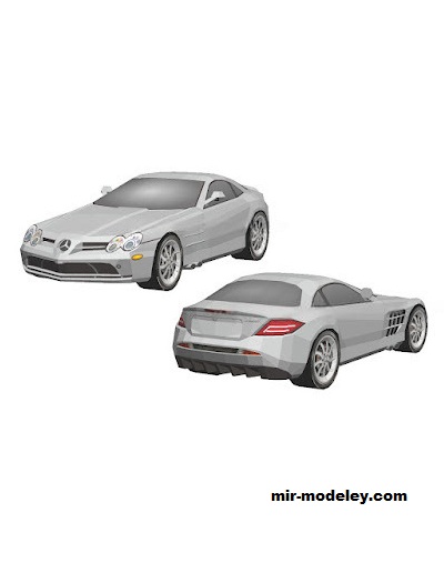 №18644 - Автомобиль Mercedes Benz SLR McLaren [Wongday] из бумаги