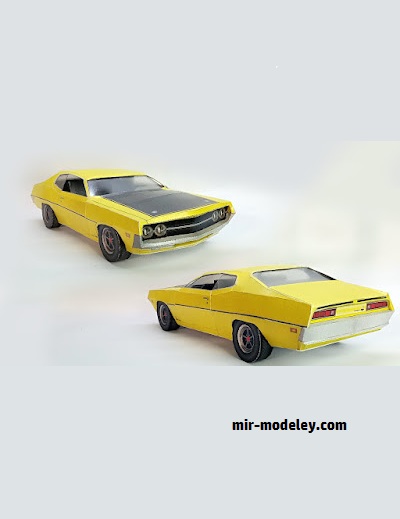 №18574 - Автомобиль Ford Turino Cobra 1970 [Wongday] из бумаги
