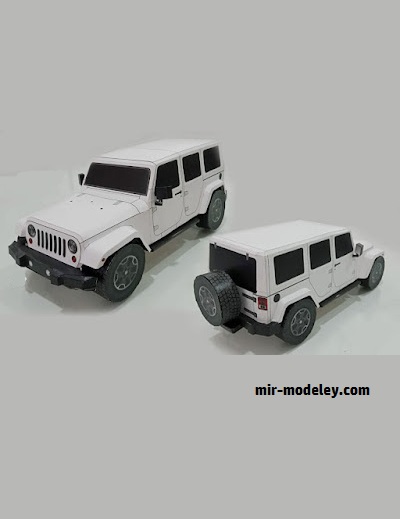№18598 - Внедорожник Jeep Rubicon [Wongday] из бумаги