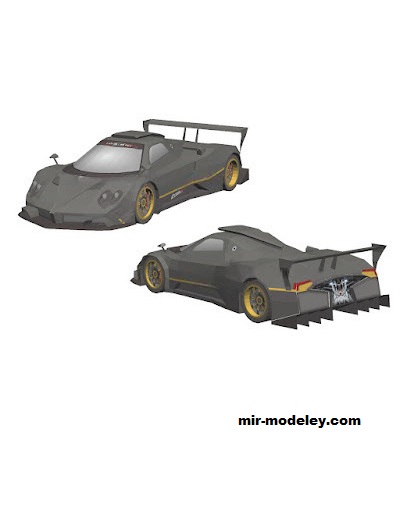 №18645 - Автомобиль Pagani Zonda R [Wongday] из бумаги
