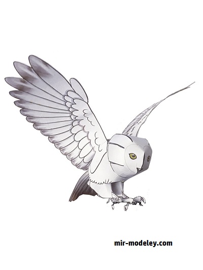 №18592 - Harry Potter Papercraft: Hedwig [Transplanerhp] из бумаги