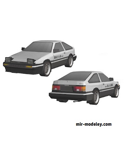 №18606 - Автомобиль Toyota AE86 Sprinter Trueno - Initial D [Wongday] из бумаги