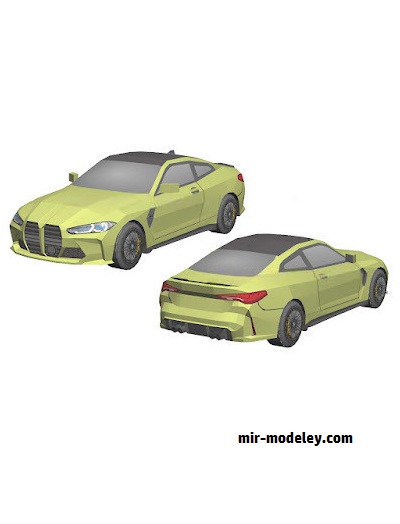 №18586 - Автомобиль BMW M4 Competition [Wongday] из бумаги