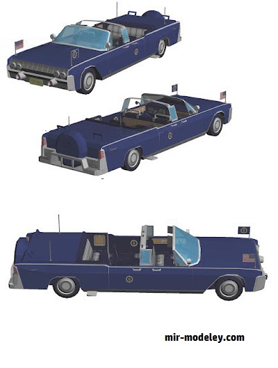 №18600 - Автомобиль Lincoln Continental 1961 SS-100-X [Wongday] из бумаги
