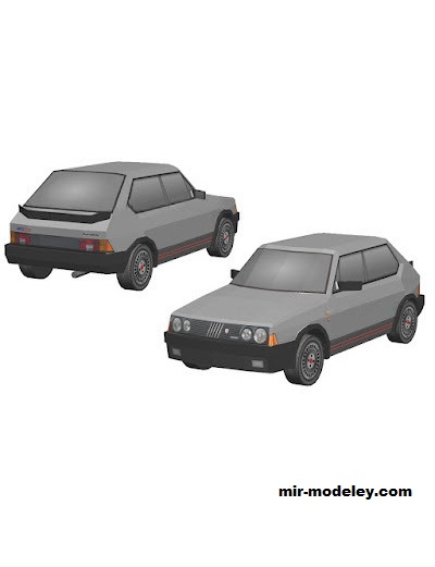 №18620 - Автомобиль Fiat Ritmo Abarth 130 TC [Wongday] из бумаги