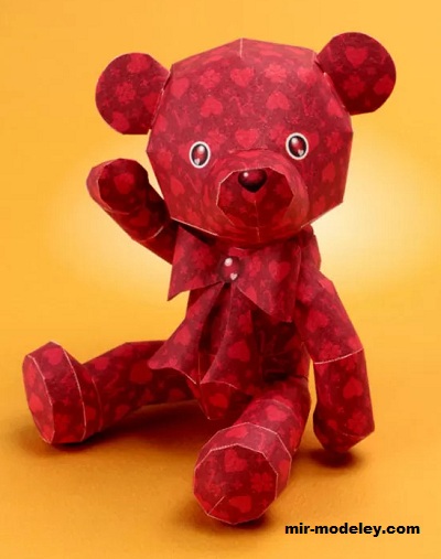 №18669 - Teddy Bear [Pinoart Papercraft] из бумаги