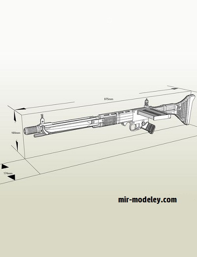 №18709 - Fallschirmjägergewehr FG-42 (Vitold_Vessone) из бумаги